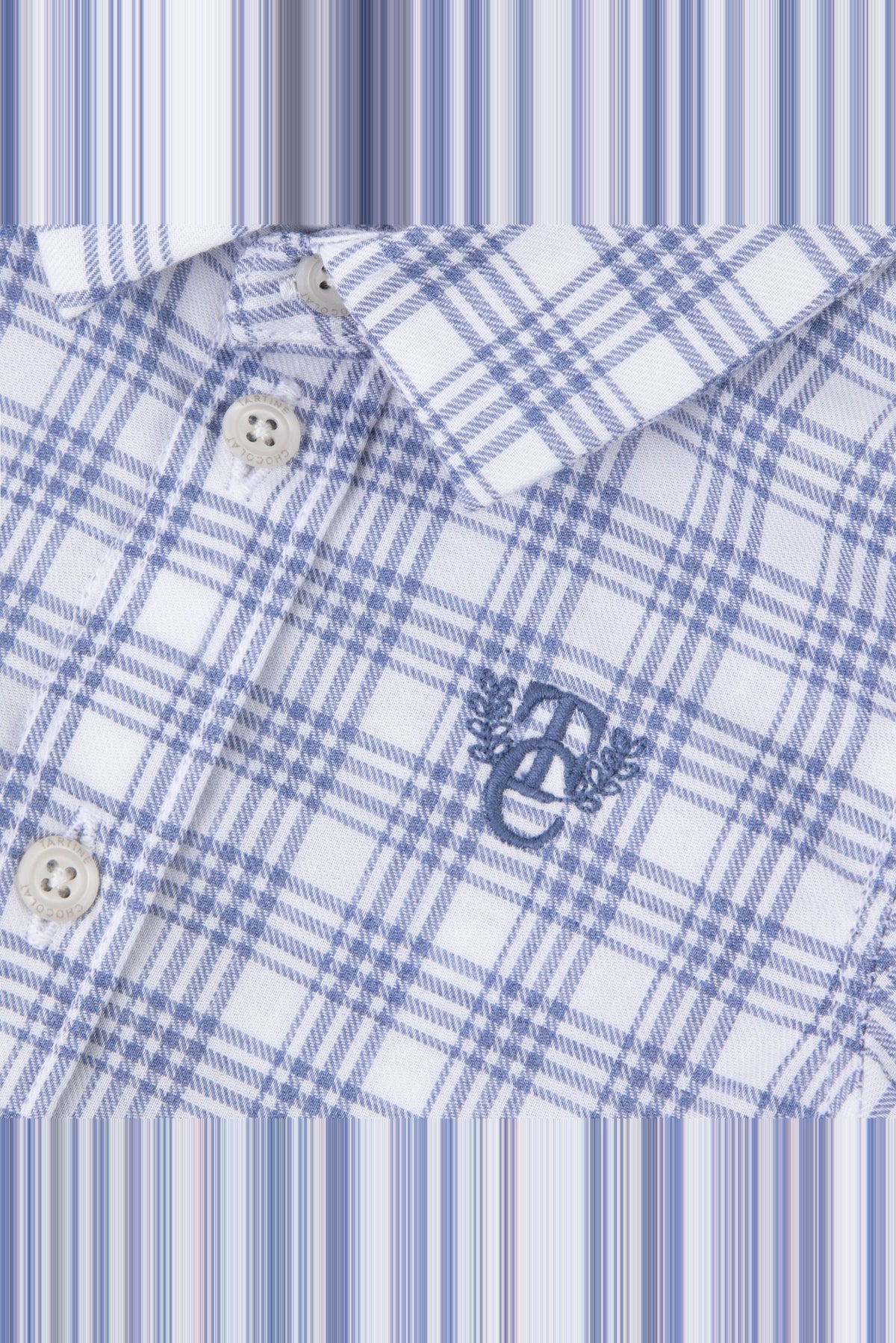 Little robot cotton shirt - Greyish blue