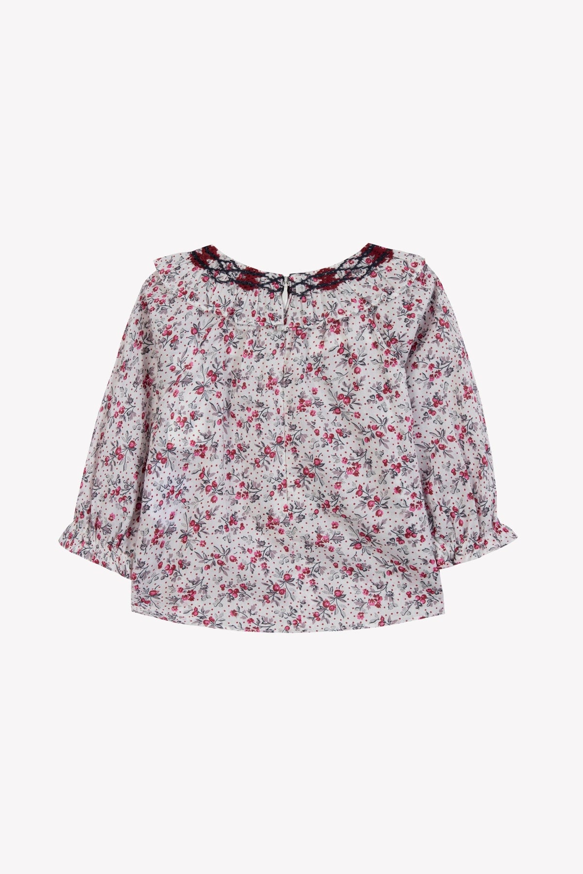 Blouse maison de campagne en coton - Nacre