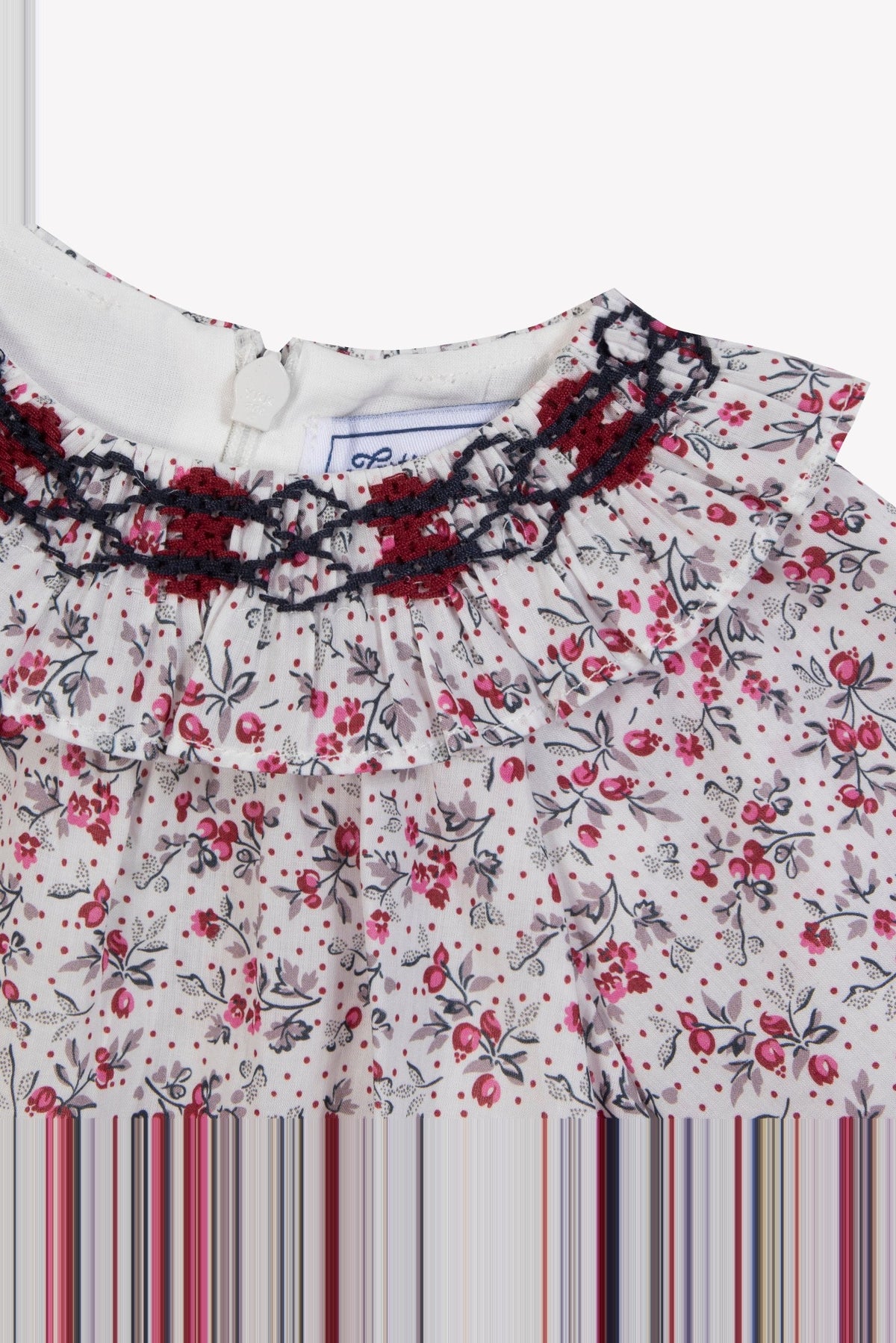 Blouse maison de campagne en coton - Nacre