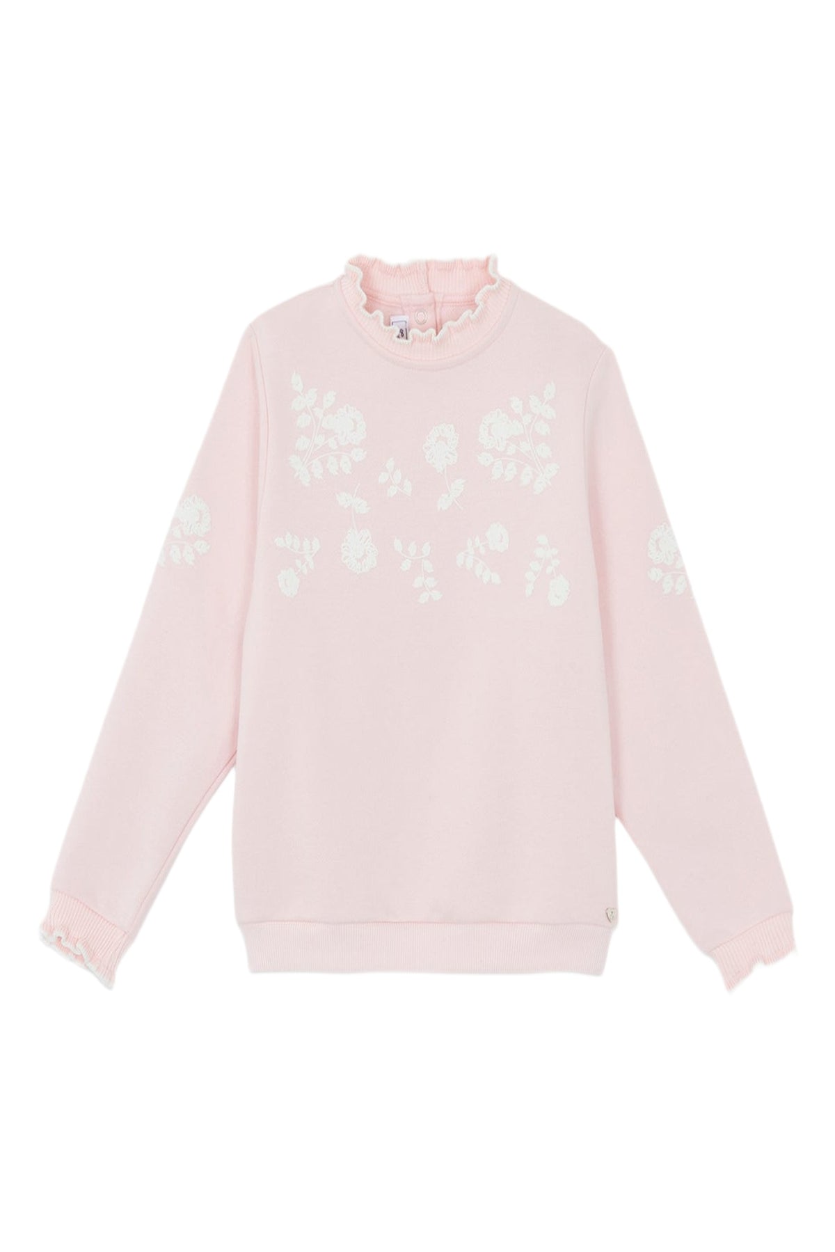 Sweat - Rose poudré illustration fleurs
