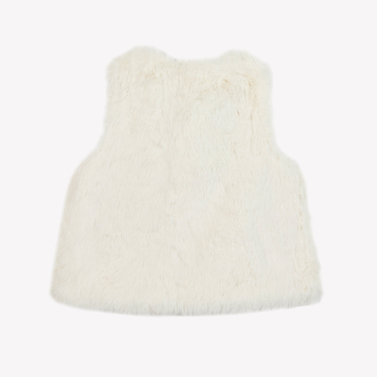 Gilet - Rose pâle imitation fourrure avec nœud