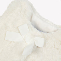 Gilet - Rose pâle imitation fourrure avec nœud