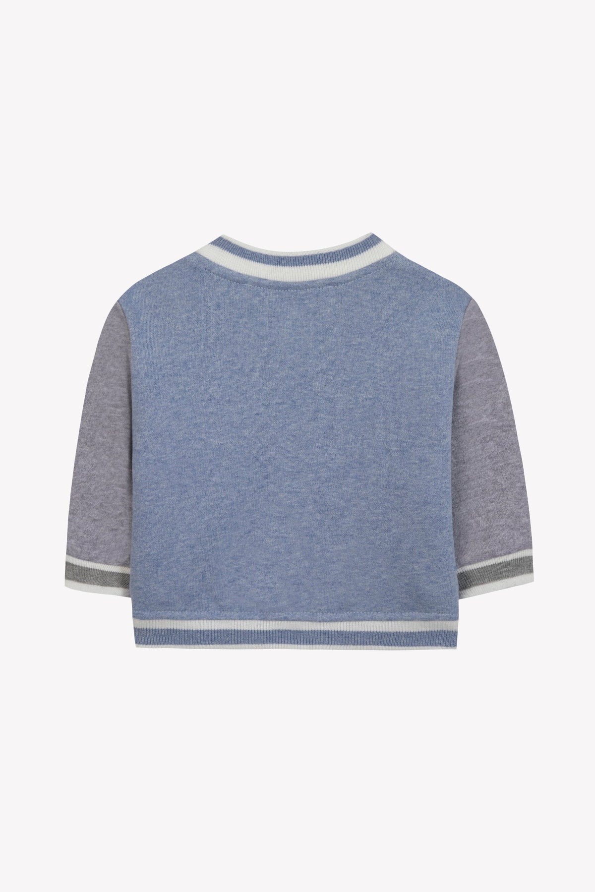 Gilet petit robot en coton - Bleu grisé