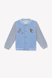 Gilet - Bleu grisé effet bomber