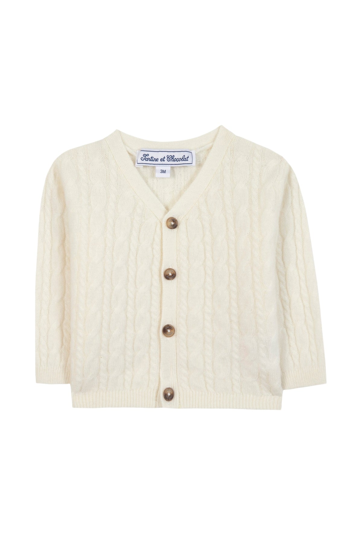 Gilet - Ecru 100% cachemire