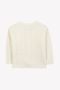 Gilet ceremonie en laine - Nacre