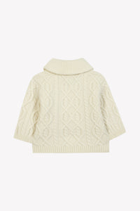 Gilet petit robot en coton - Nacre