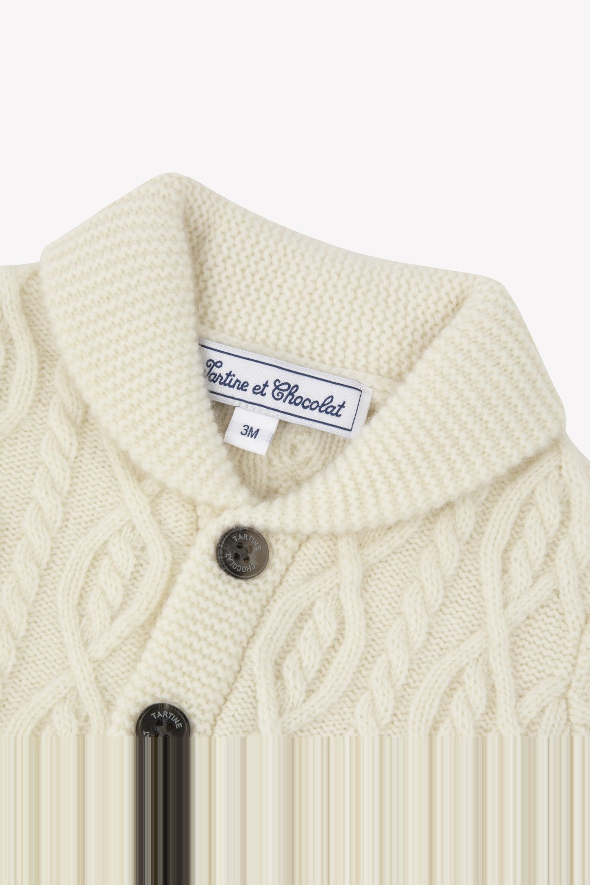Gilet petit robot en coton - Nacre