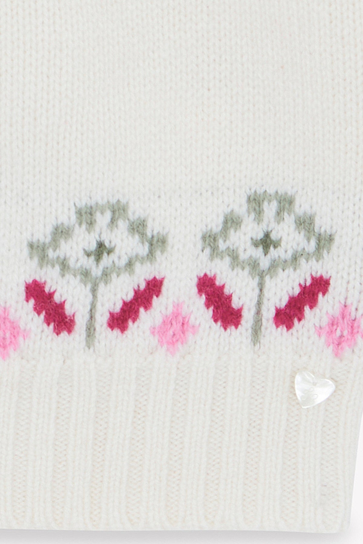 Nacre / Pull - Ecru Motif Jacquard