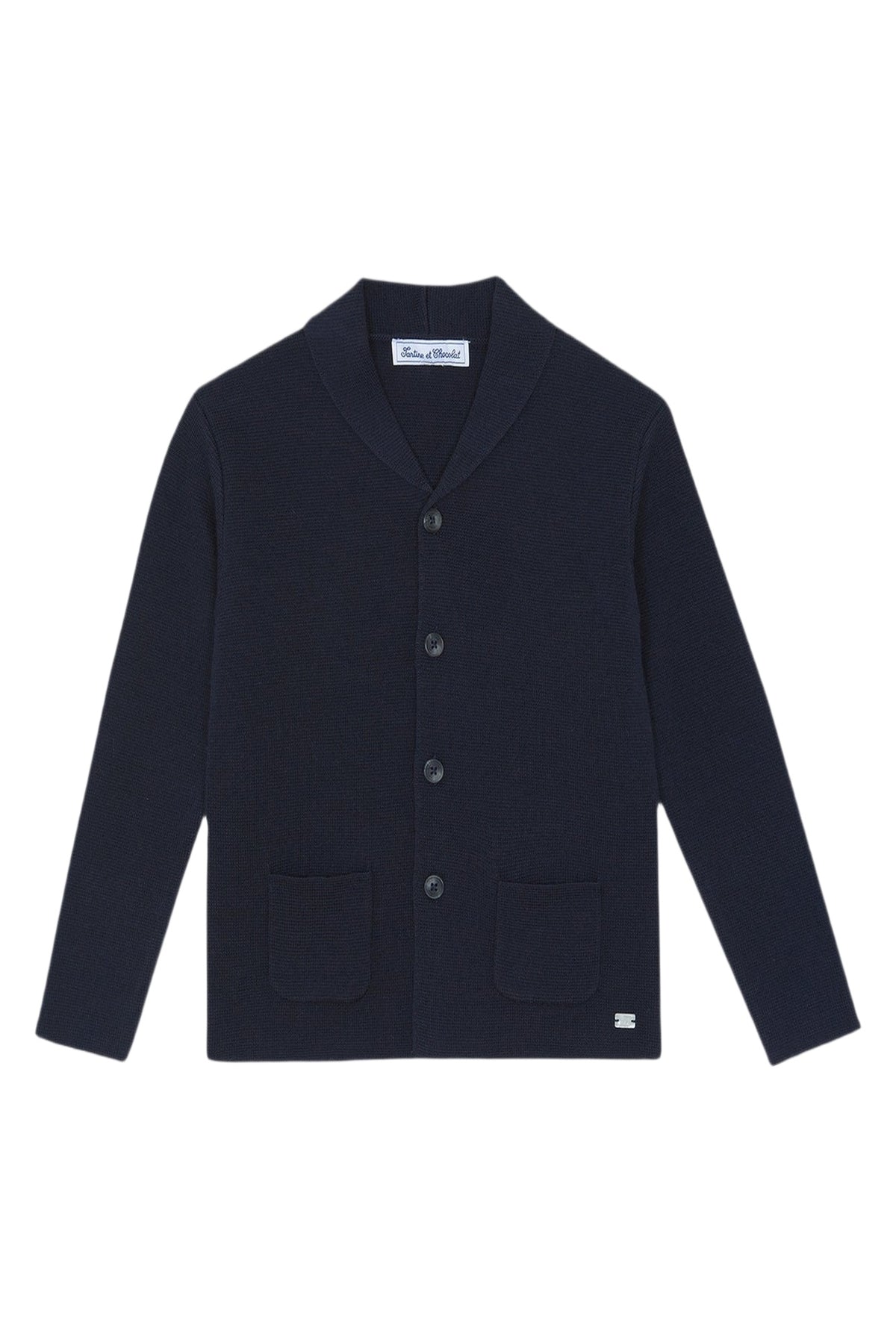 Gilet - Marine maille torsadée