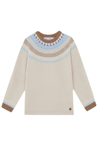 Pull douceur alpine en laine - Beige chiné