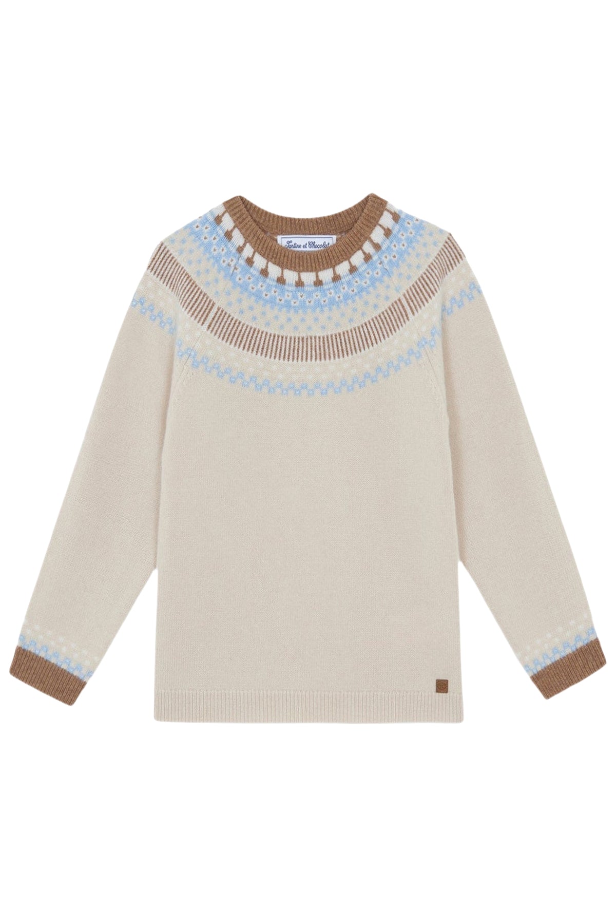 Pull douceur alpine en laine - Beige chiné