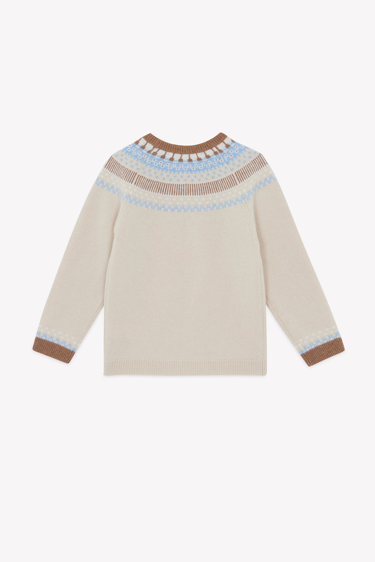 Beige Chiné / Pull - Beige Chiné Motif Jacquard