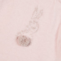 Rose Pâle Mouliné Nacre / Pull - Rose Pâle Broderie Lapin