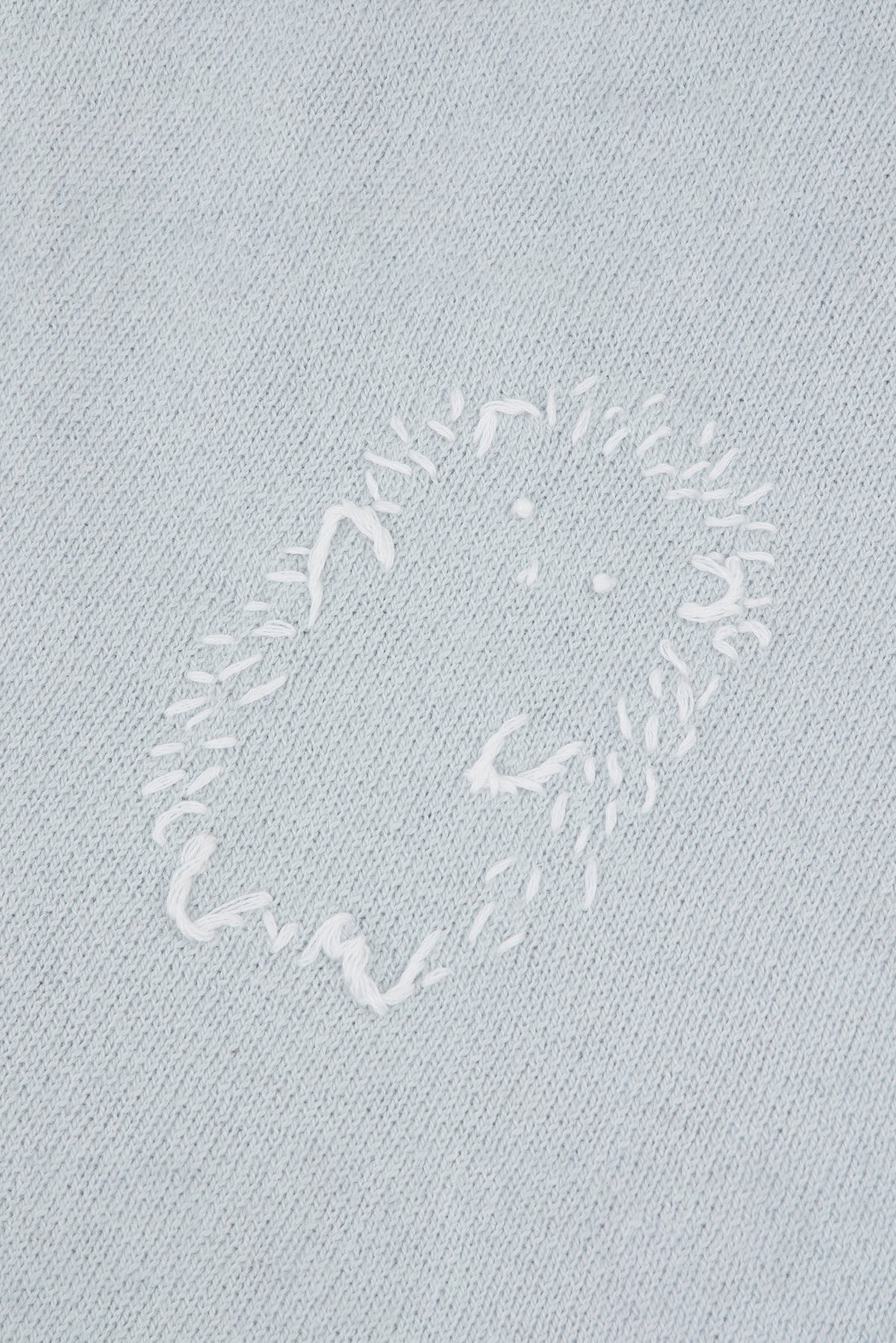 Bleu Céleste / Pull - Bleu Broderie Hérisson