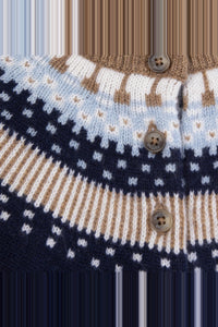 Pull douceur alpine en coton - Bleu marine