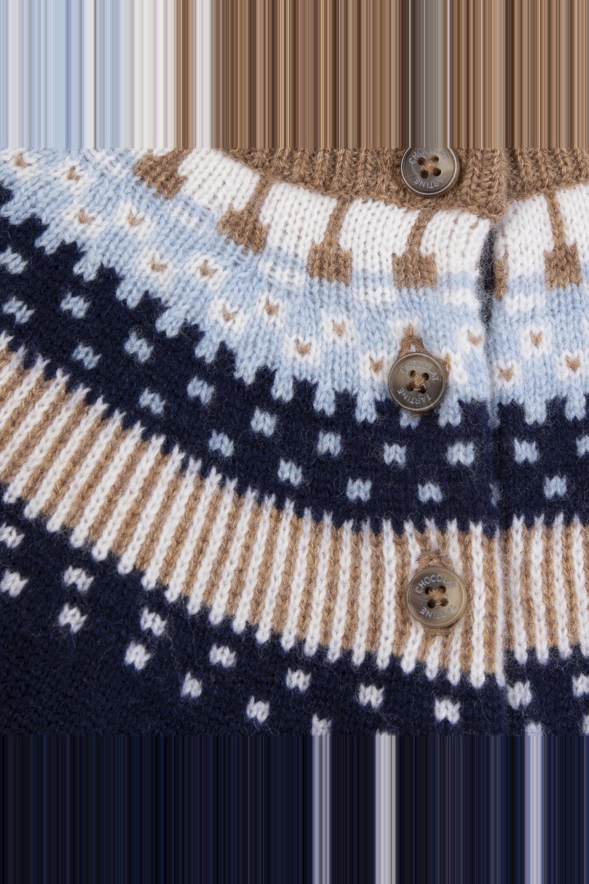 Pull douceur alpine en coton - Bleu marine
