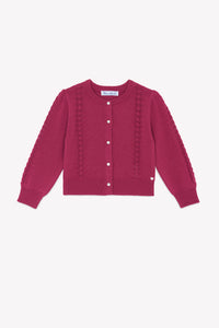 Magenta / Cardigan - Magenta En Laine Ajourée