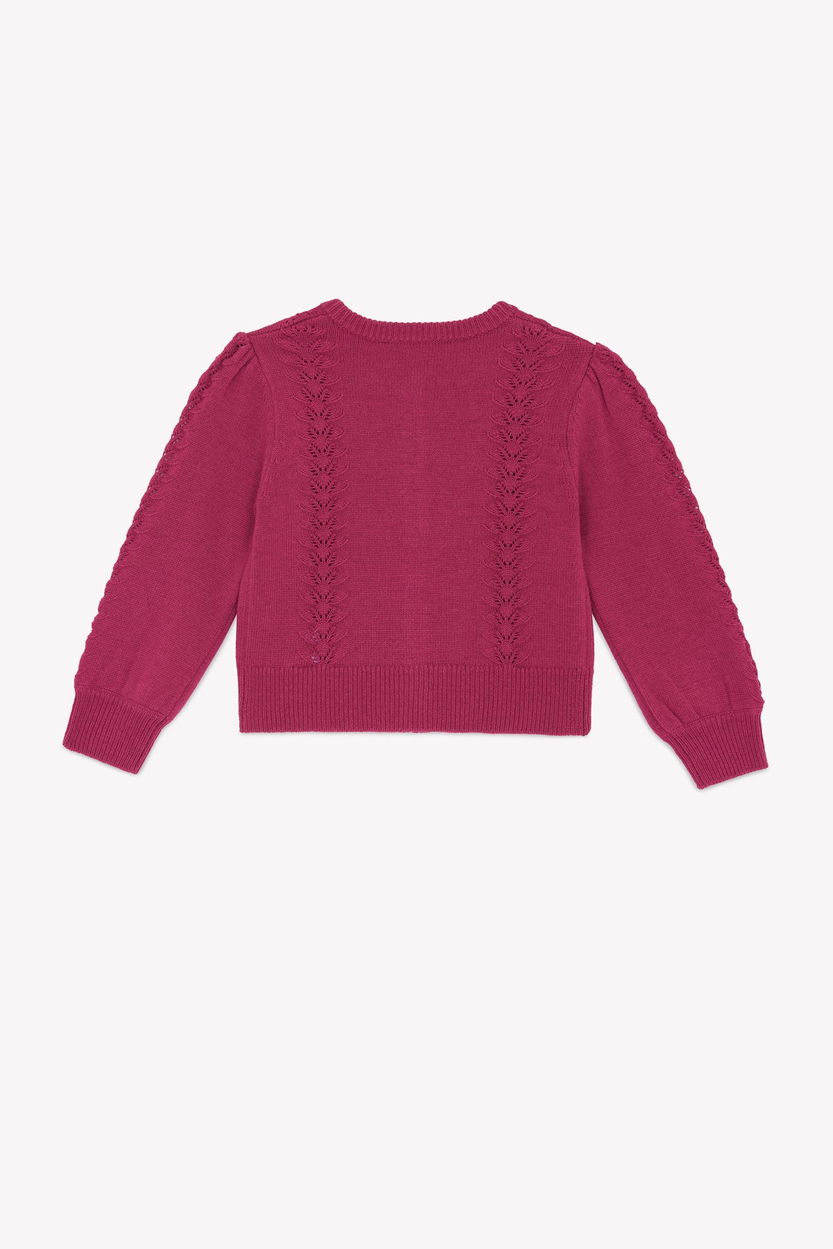 Magenta / Cardigan - Magenta En Laine Ajourée