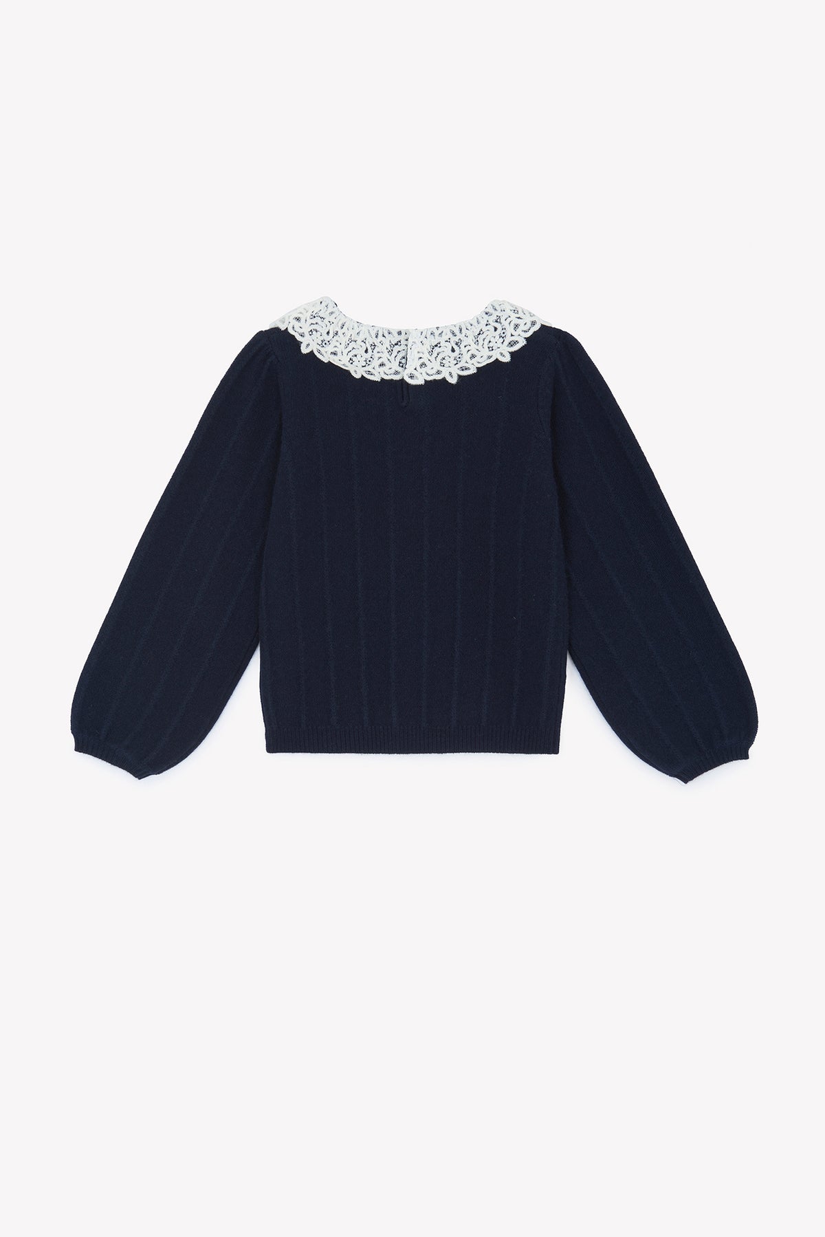 Marine / Pull - Marine Col Volanté