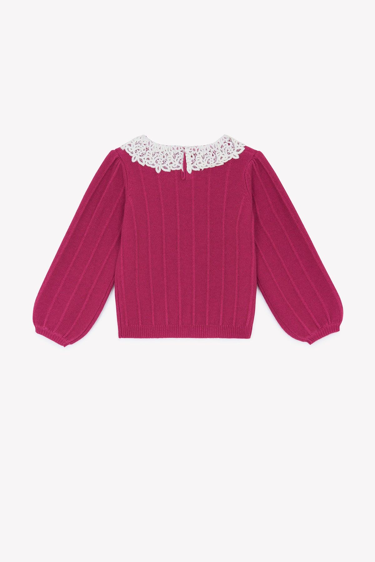 Magenta / Pull - Magenta Col Volanté