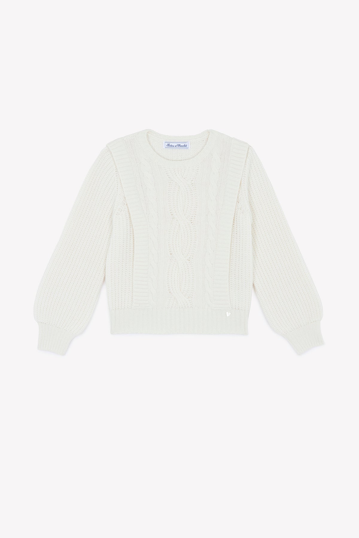 Nacre / Pull - Ecru Maille Torsadée