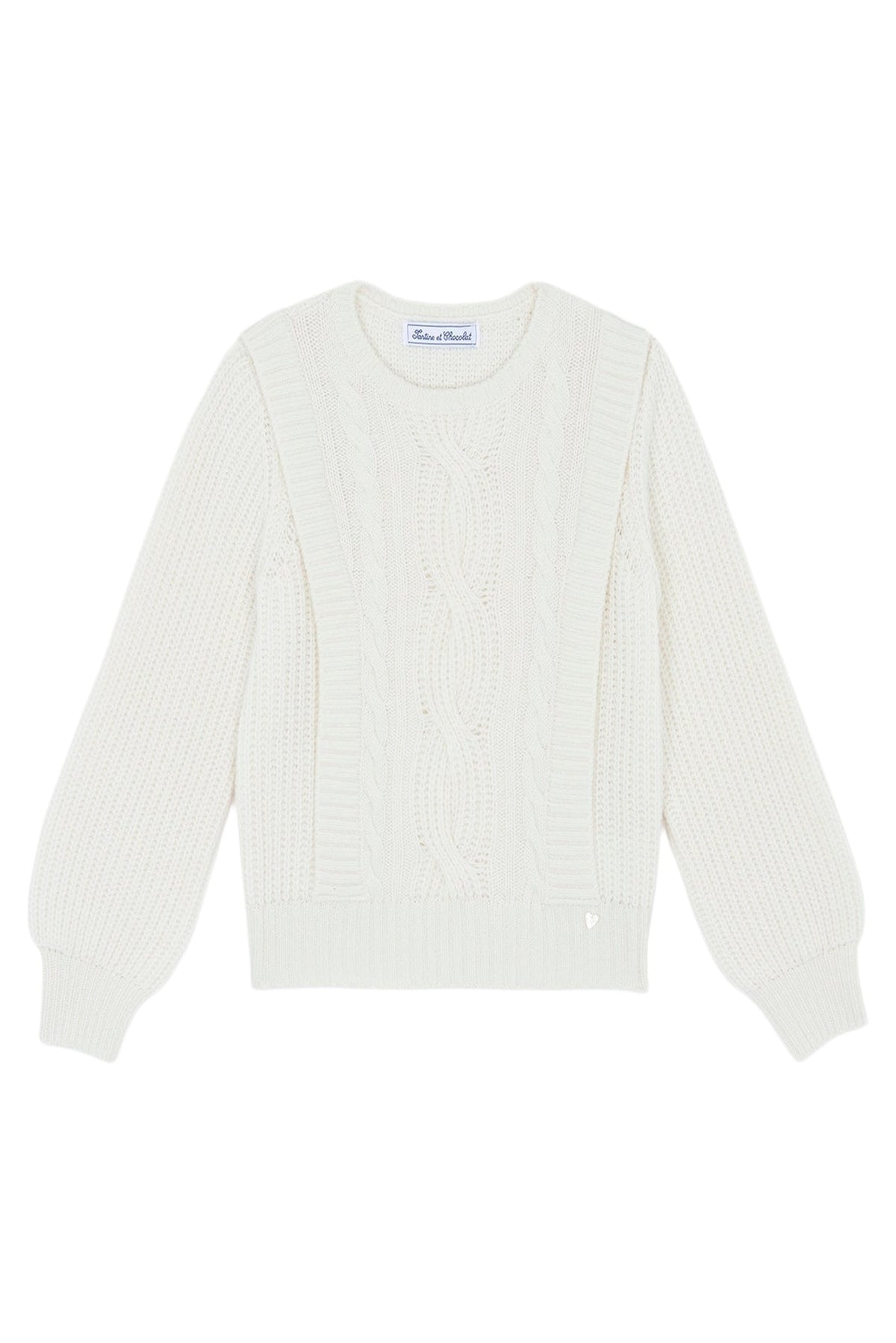 Pull - Ecru maille torsadée