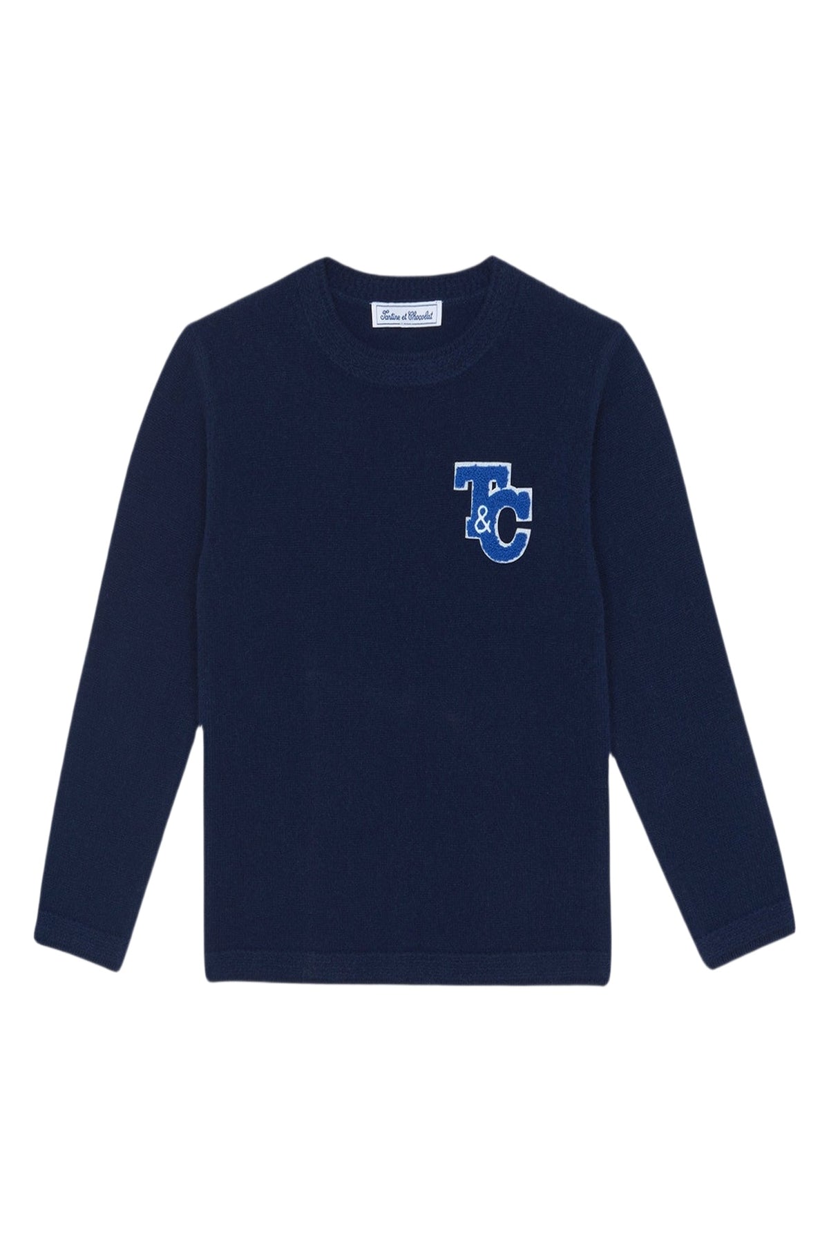 Pull - Marine en laine signature TC