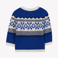 Bleu Éléctrique / Pull - Bleu Électrique Motif Jacquard