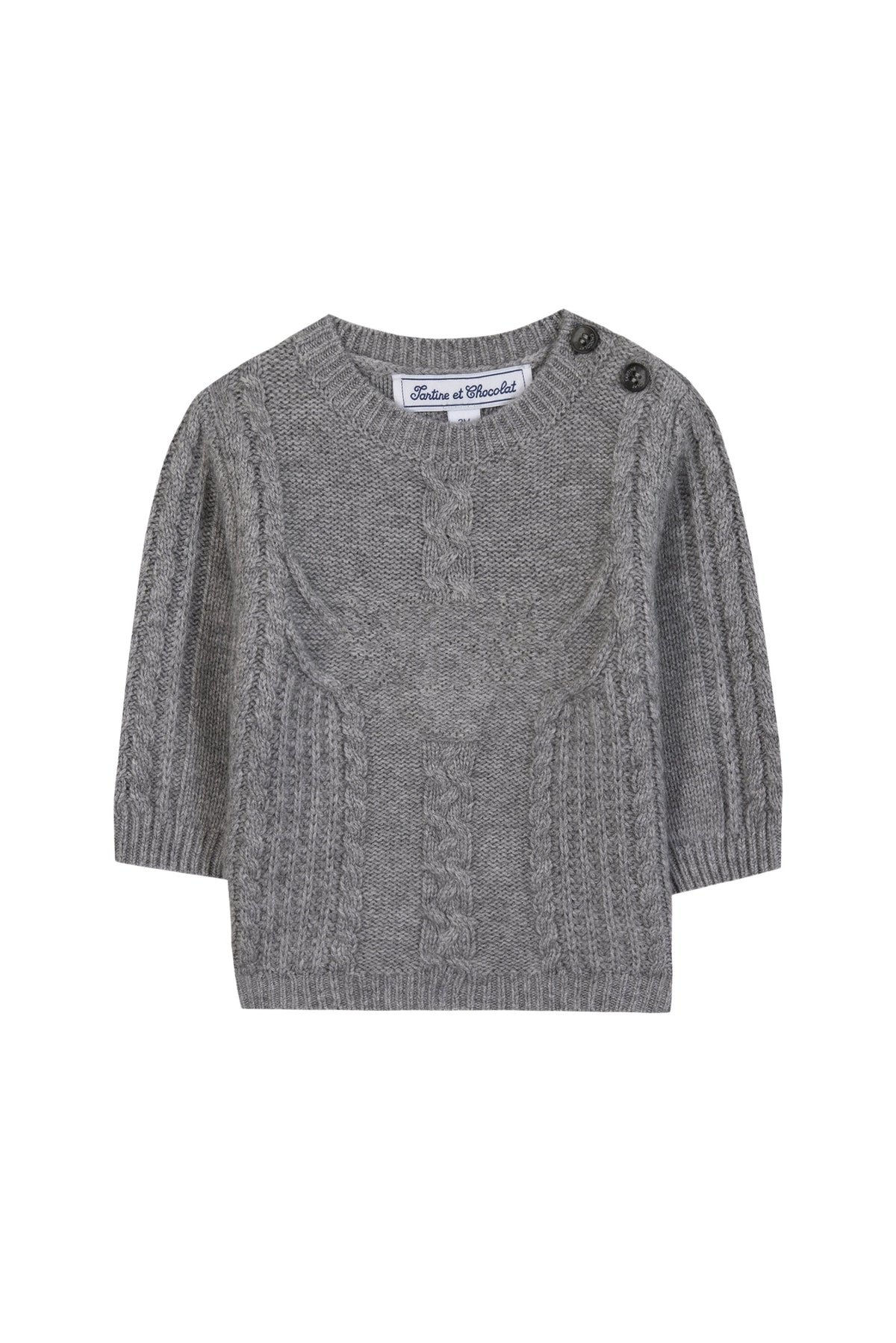 Pull - Gris chiné signature TC