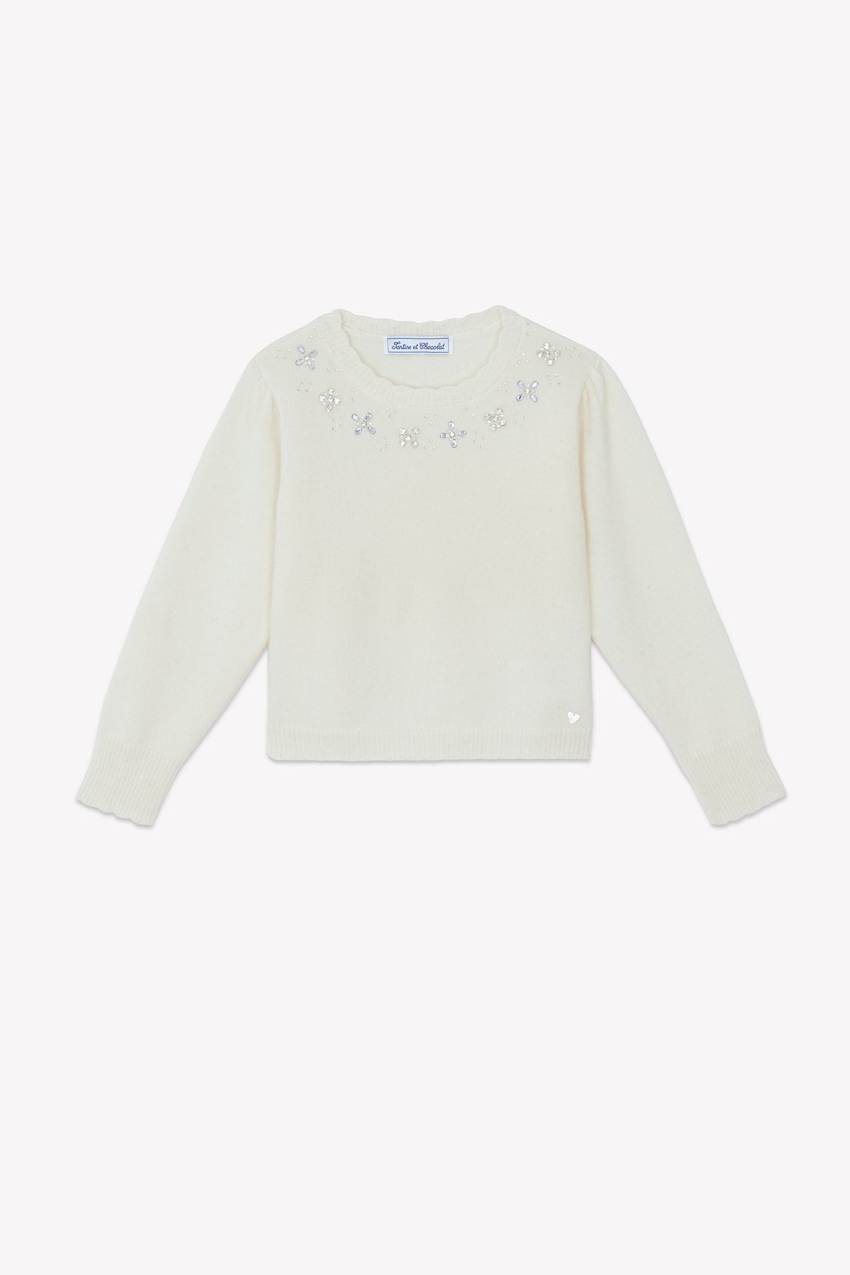 Nacre / Pull - Ecru Paillettes