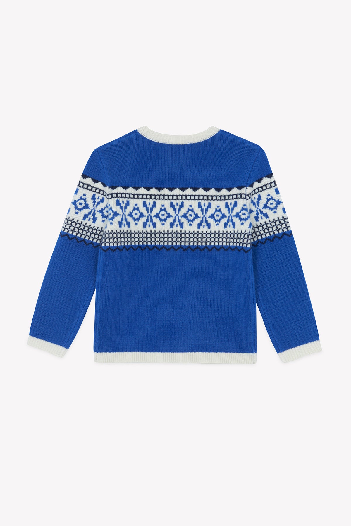 Gris Chiné Foncé / Pull - Gris Foncé Chiné Motif Jacquard