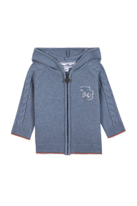 Gilet - Bleu grisé chiné signature TC