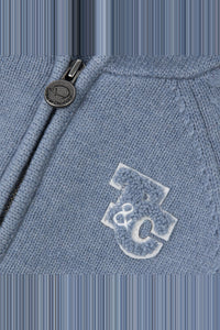 Gilet petit robot en coton - Bleu grisé