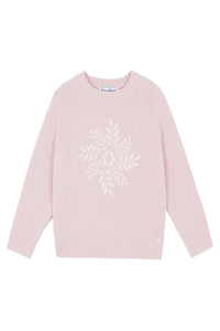 Pull - Rose poudré illustration flocon