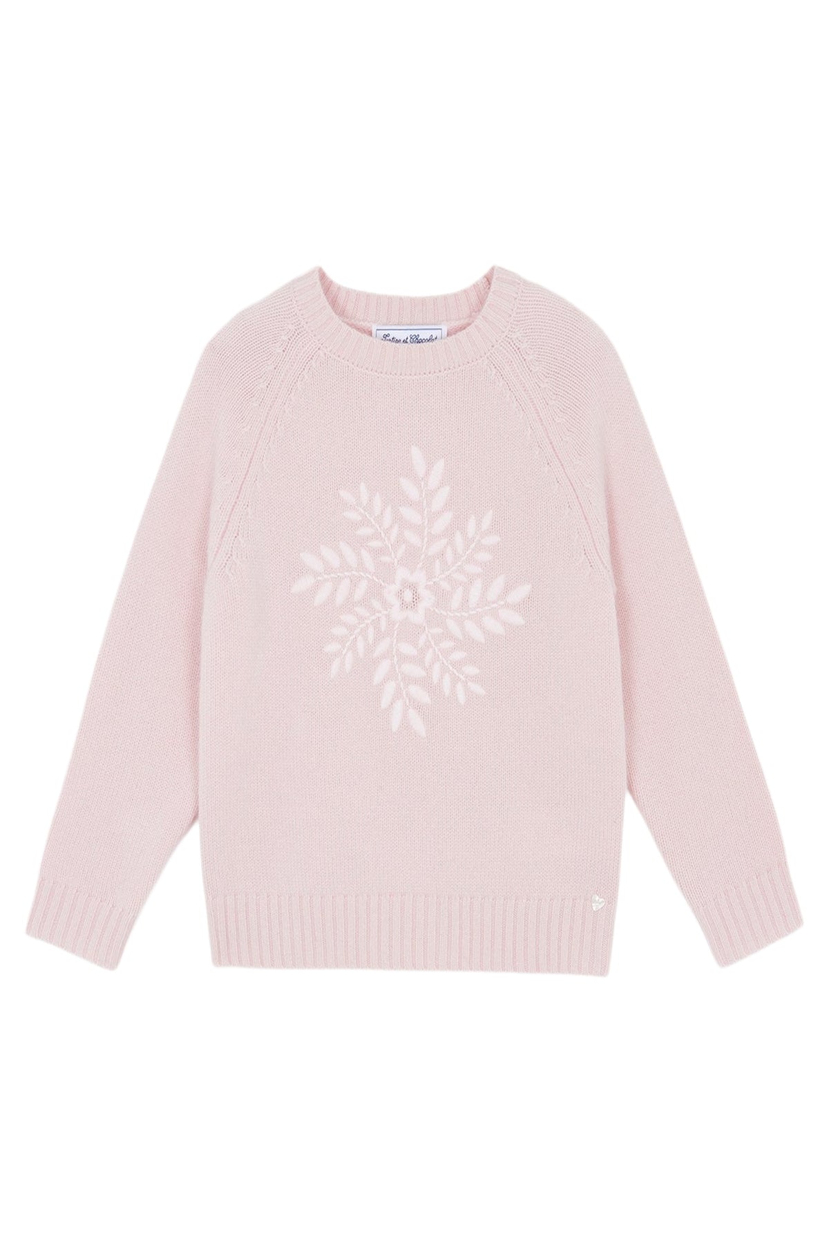 Pull - Rose poudré illustration flocon