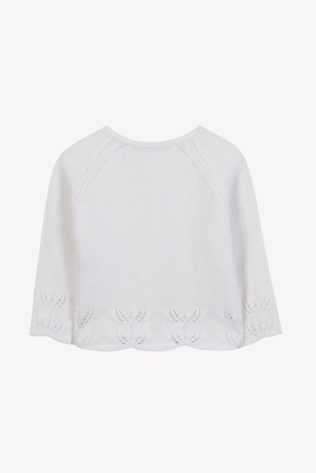 Cardigan jardin d'hiver en laine - Nacre
