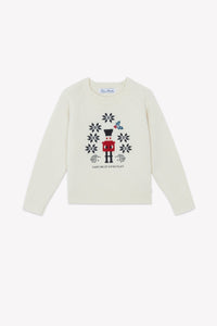 ZNO PICS // Pull - Ecru broderie casse noisette