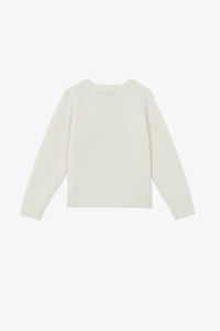 ZNO PICS // Pull - Ecru broderie casse noisette