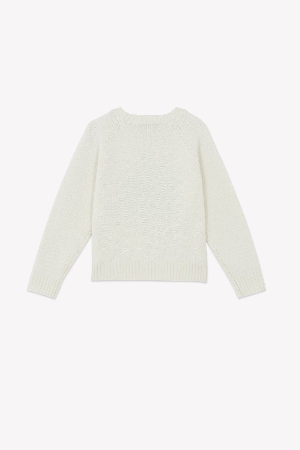 ZNO PICS // Pull - Ecru broderie casse noisette