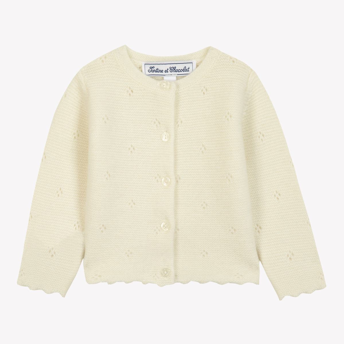 Cardigan - Rose pâle 100% cachemire
