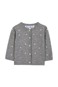 Cardigan - Gris chiné perles