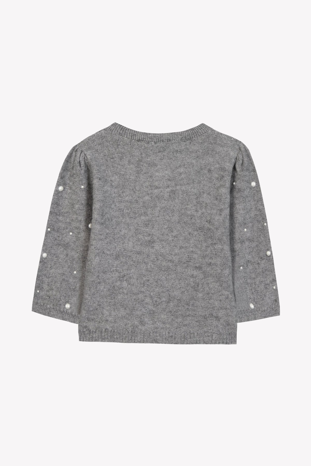 Cardigan preppy winter en laine - Gris chiné