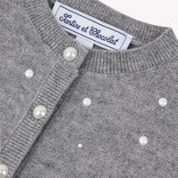 Gris Moyen Chiné / Cardigan - Gris Chiné Perles