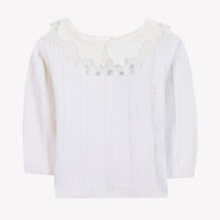 Pull - Ecru col broderie anglaise