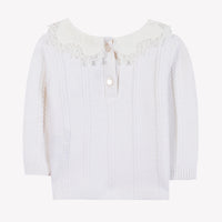 Pull - Ecru col broderie anglaise