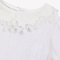 Pull - Ecru col broderie anglaise