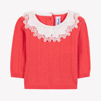 Praline / Pull - Praline Col Broderie Anglaise