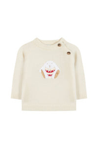 Pull - Ecru illustration lapin