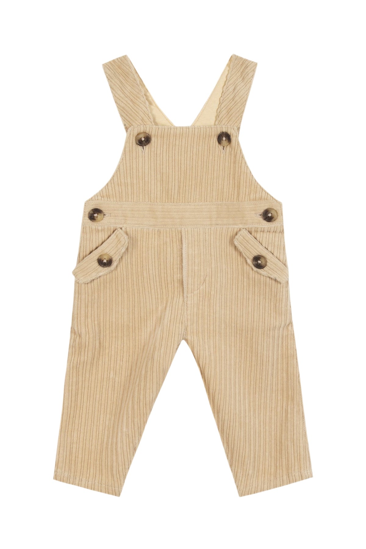 Salopette longue - Beige en velours
